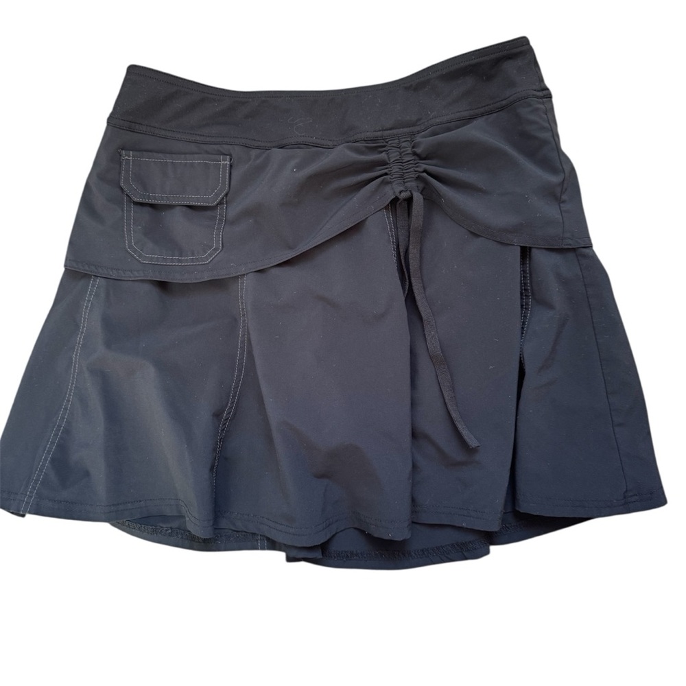 Athleta Wherever Skort Black Size 8p Layered Tennis Skirt